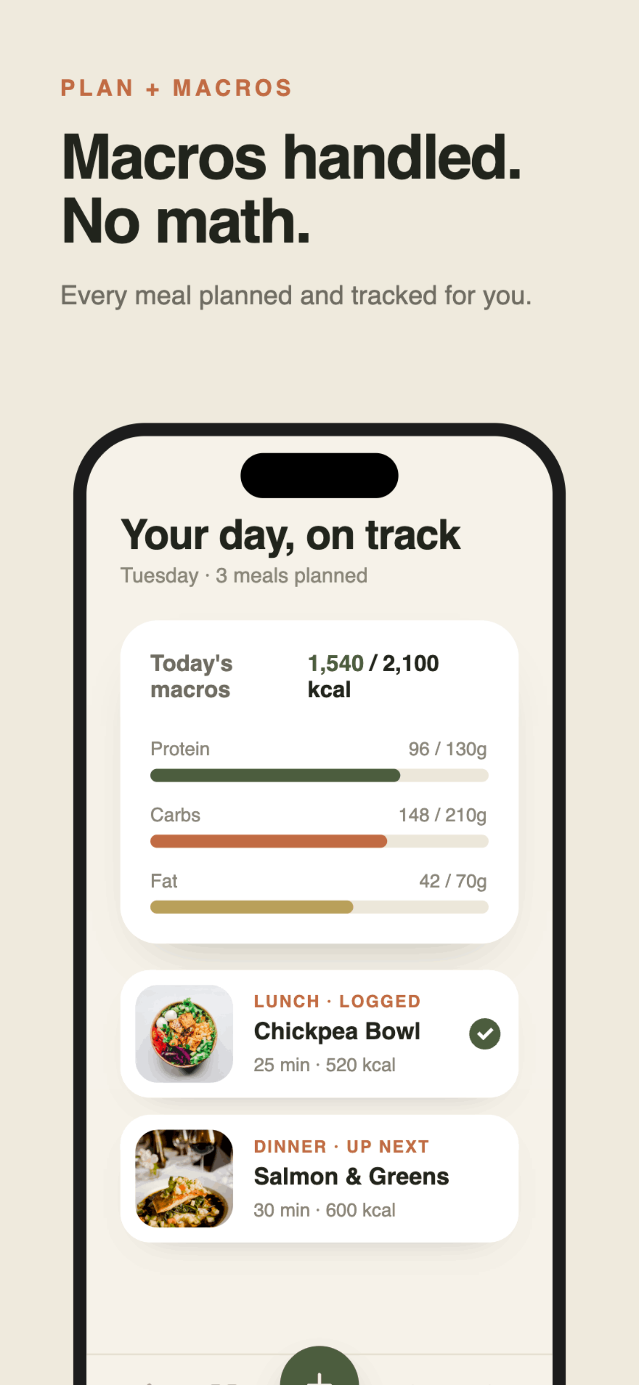 Munchi meal planner screen